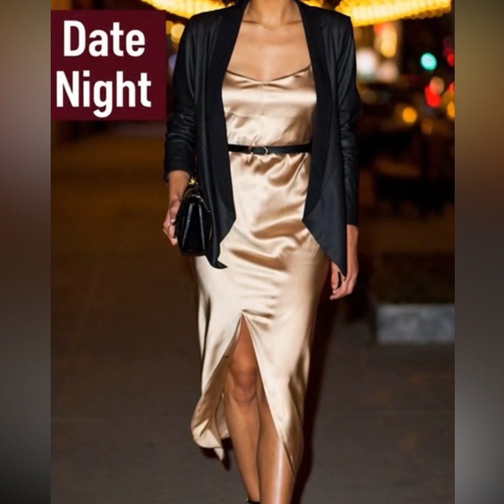Bagatelle draped faux leather light jacket